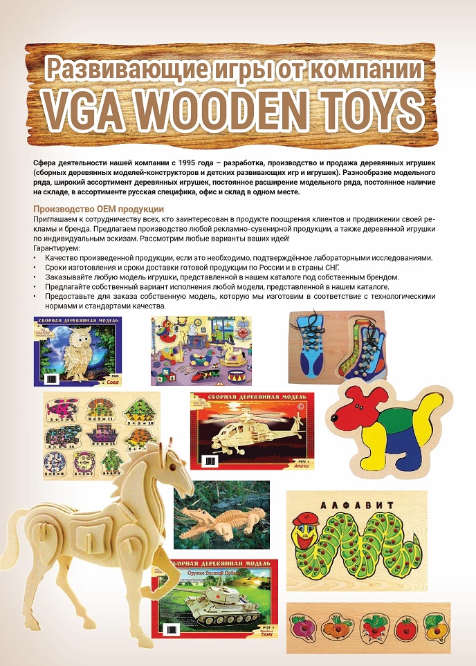 Развивающие игры от компании VGA Wooden Toys